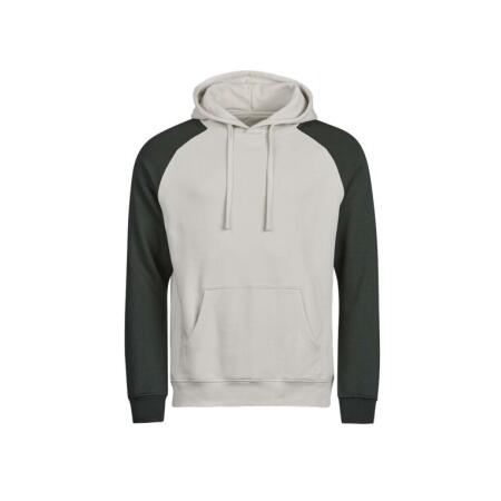 Tee Jays TJ5156 Tee Jays Unlabeled Two-Tone Hooded Sweatshirt Cement/Dark Green