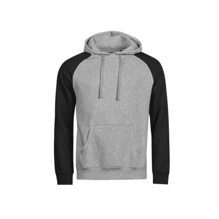 Tee Jays TJ5156 Tee Jays Unlabeled Two-Tone Hooded Sweatshirt Heather Grey/black