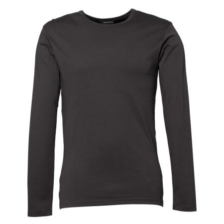 Tee Jays TJ530 Tee Jays Men's Long Sleeve Interlock Tee Dark Grey