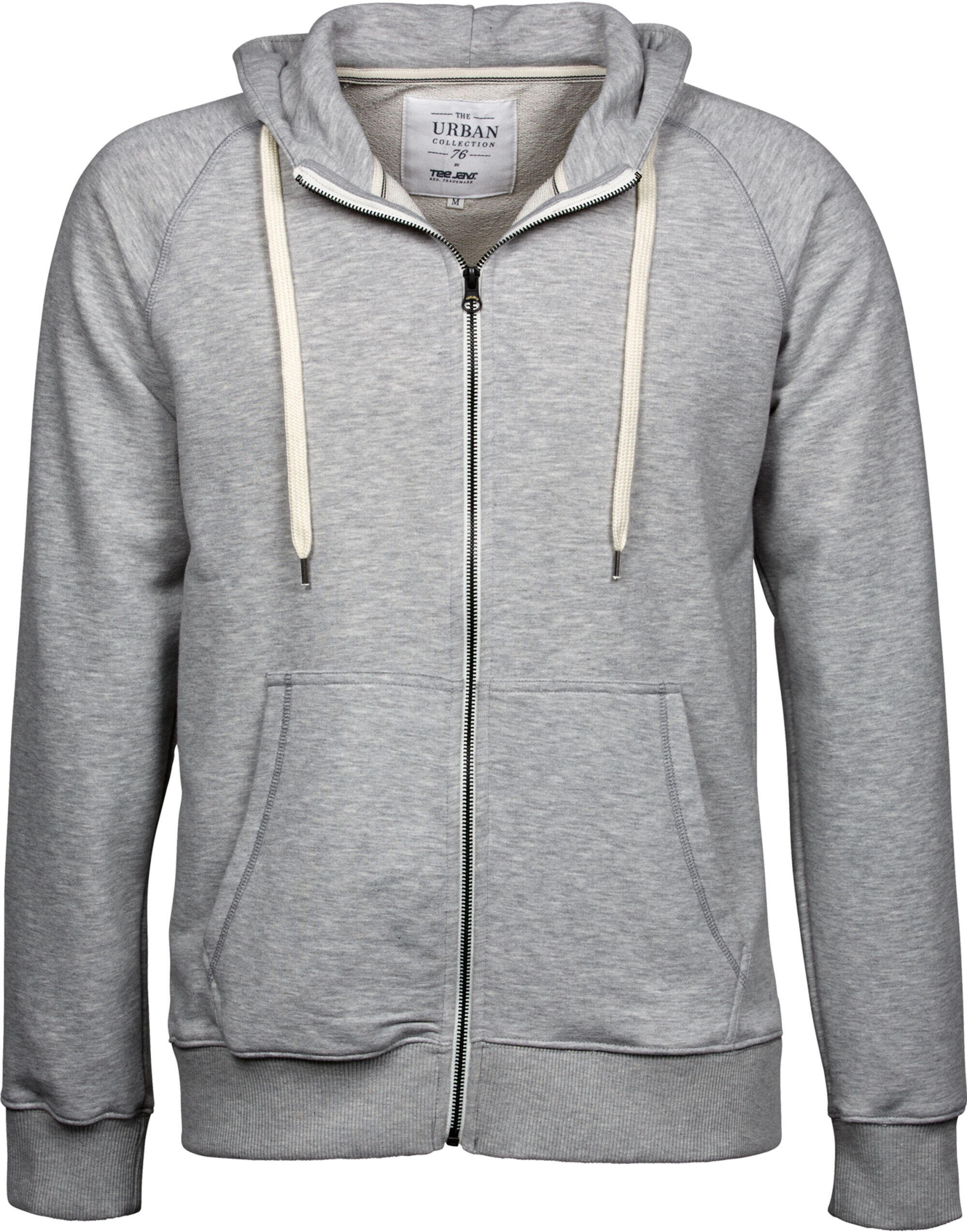 Tee Jays Heather Grey Men's Urban Zip Hoodie