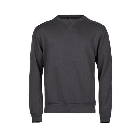 Tee Jays TJ5504 Tee Jays Ribbed Interlock Crewneck Dark Grey