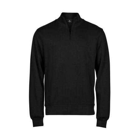 Tee Jays TJ5506 Tee Jays  Ribbed Interlock Half Zip Black