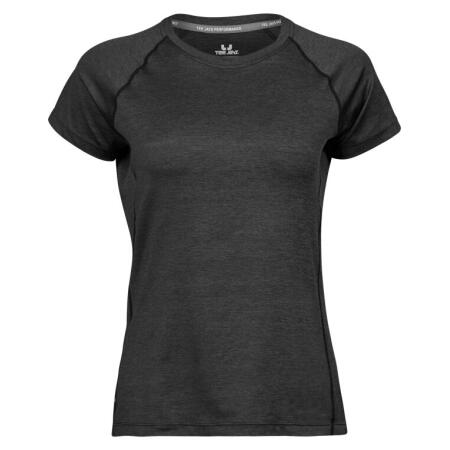 Tee Jays TJ7021 Tee Jays Ladies' CoolDry Tee Black Melange