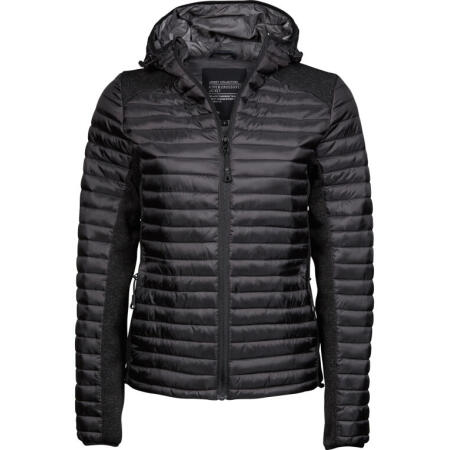 Tee Jays TJ9611 Tee Jays Ladies' Aspen Crossover Jacket Black/Black Melange