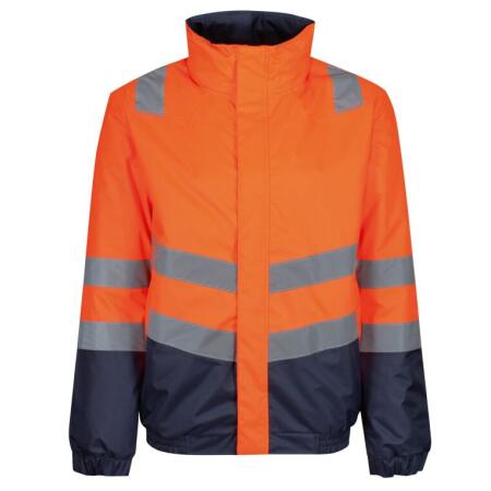 Regatta High Visibility TRA218 Regatta High Visibility Pro Hi Vis Bomber Jacket Hi Vis Orange/Navy