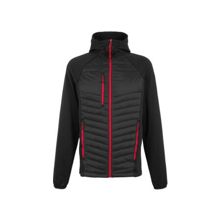 Regatta Professional TRA549 REGATTA PROFESSIONAL Men's Navigate Thermal Hybrid Jacket Black/Classic Red