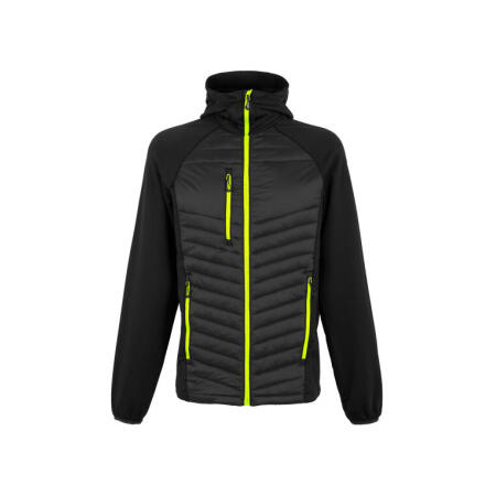 Regatta Professional TRA549 REGATTA PROFESSIONAL Men's Navigate Thermal Hybrid Jacket Black/Lime