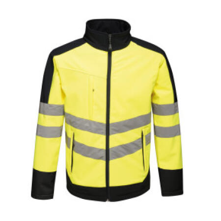 Regatta High Visibility TRA625 Regatta High Visibility Pro 3 Layer Softshell Yellow/Navy