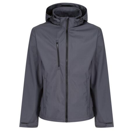 Regatta Professional TRA701 REGATTA PROFESSIONAL Venturer 3 Layer Hooded Softshell Seal Grey/Black