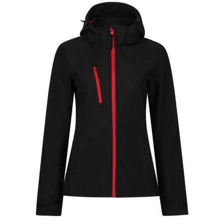 Regatta Professional TRA702 Regatta Professional Women's Venturer Hooded Softshell Black/Red