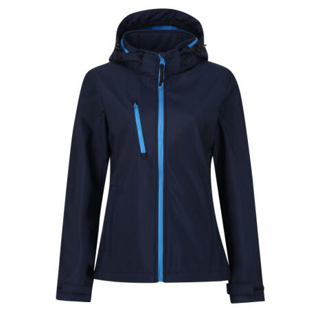 Regatta Professional TRA702 Regatta Professional Women's Venturer Hooded Softshell Navy/ French Blue