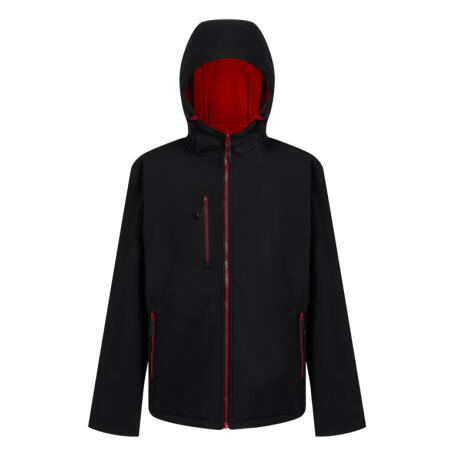 Regatta Professional TRA705 REGATTA PROFESSIONAL Navigate 2-Layer Hood Softshell Black/Classic Red
