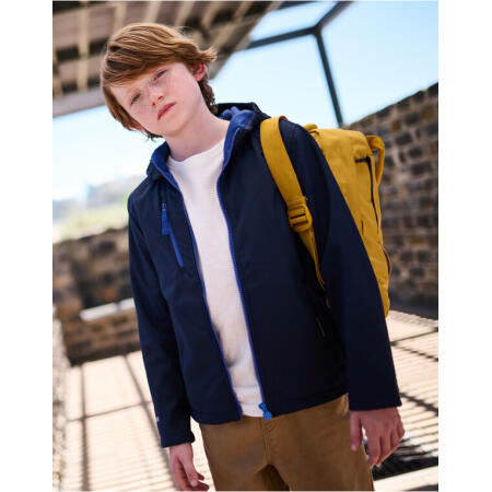 Regatta Junior TRA735 Ablaze 3 Layer Softshell Navy/New Royal