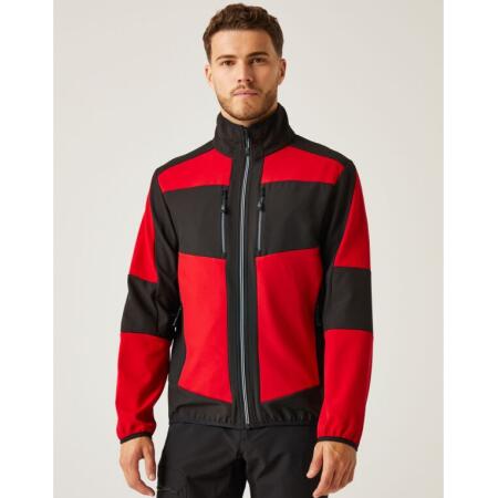 Regatta Professional TRA753 REGATTA PROFESSIONAL E-Volve Unisex 2 Layer Softshell Classic Red/Black
