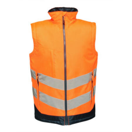 Regatta High Visibility TRA840 Regatta High Visibility Pro Two Tone Insulated Bodywarmer Orange/Navy