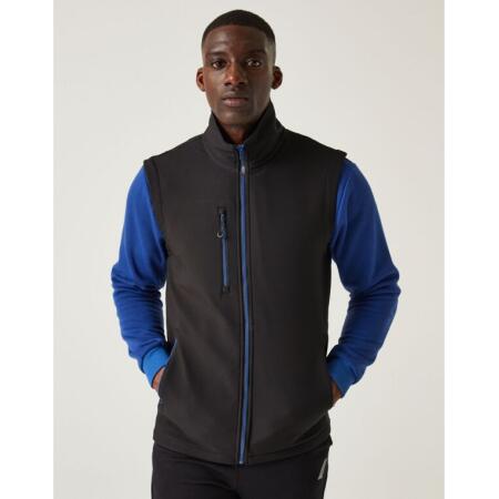Regatta Professional TRA915 REGATTA PROFESSIONAL Navigate 2L Softshell Bodywarmer Black/New Royal