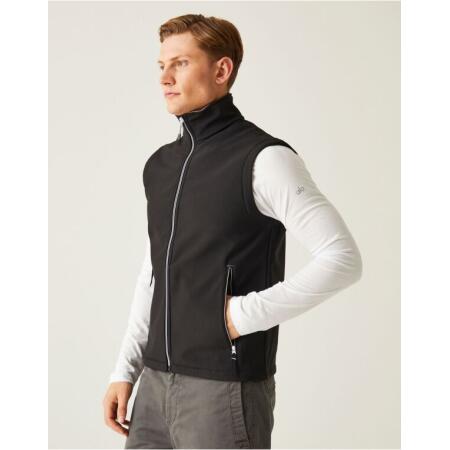 Regatta Professional TRA925 REGATTA PROFESSIONAL Ascender 2L Softshell Bodywarmer Black/Mineral Grey