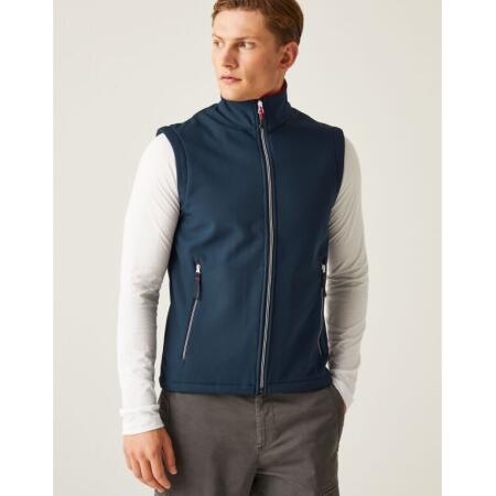 Regatta Professional TRA925 REGATTA PROFESSIONAL Ascender 2L Softshell Bodywarmer Navy/Classic Red