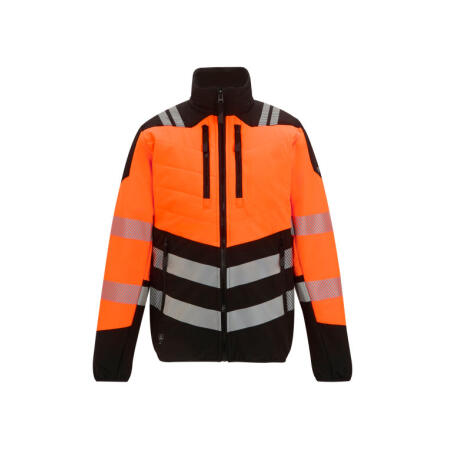 Regatta High Visibility TRA953 REGATTA HIGH VISIBILITY X-Pro Hybrid Jacket Black/Hi-Vis Orange