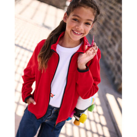 Regatta Junior TRF688 Full Zip Microfleece Seal Grey/Black