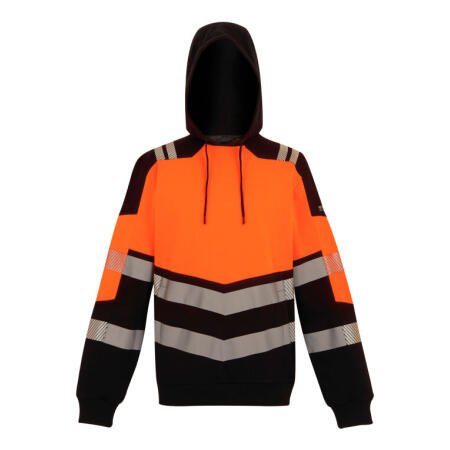 Regatta High Visibility TRF780 Regatta High Visibility Hi-Vis X-Pro Hoodie (Class 2) Black/Hi-Vis Orange
