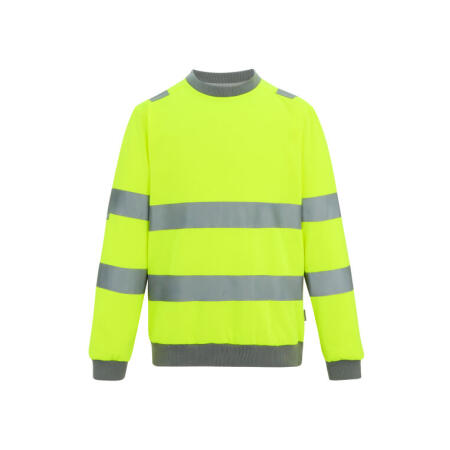 Regatta High Visibility TRF813 Regatta High Visibility Hi-Vis Pro Contrast Crew Neck Sweatshirt Hi-Vis Yellow