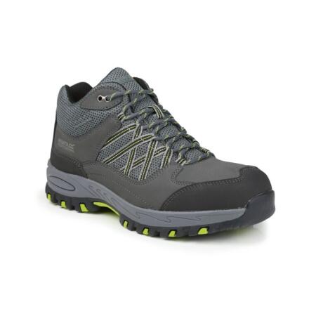 Regatta Safety Footwear TRK200 Regatta Safety Footwear Sandstone SB Safety Hiker Briar/Lime