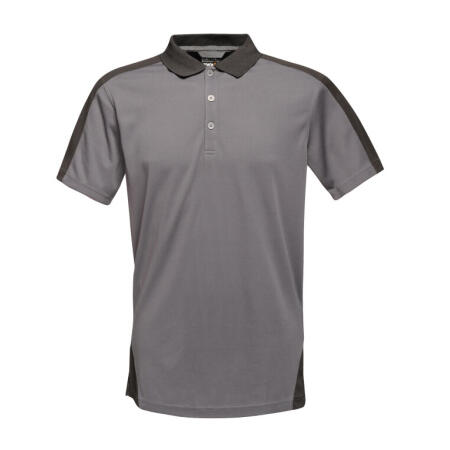 Regatta Professional TRS174 REGATTA PROFESSIONAL Contrast Quick Wicking Polo Shirt Seal Grey/Black