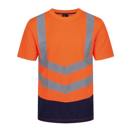 Regatta High Visibility TRS194 Regatta High Visibility Pro Hi Vis Tee Hi Vis Orange/Navy