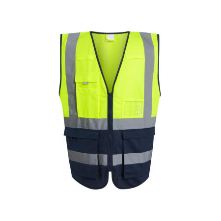 Regatta High Visibility TRS251 Regatta High Visibility Hi Vis Executive Vest Hi-Vis Yellow/Navy