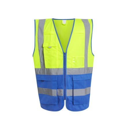 Regatta High Visibility TRS251 Regatta High Visibility Hi Vis Executive Vest Hi Vis Yellow/Royal Blue