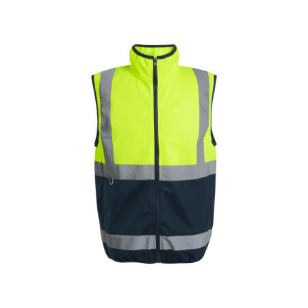 Regatta High Visibility TRS257 Regatta High Visibility Hi Vis Pro Full Zip Gilet Hi-Vis Yellow/Navy