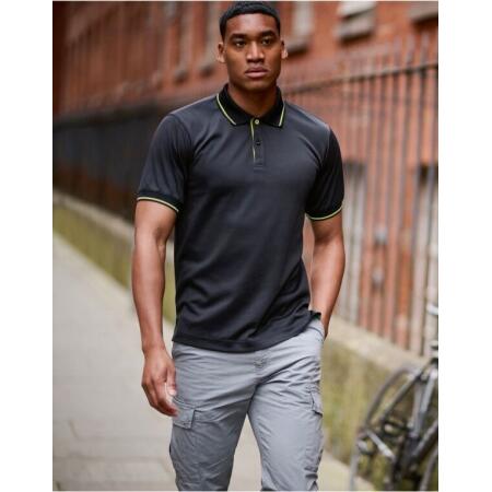 Regatta Professional TRS264 REGATTA PROFESSIONAL Navigate Short Sleeve Polo Black/Lime