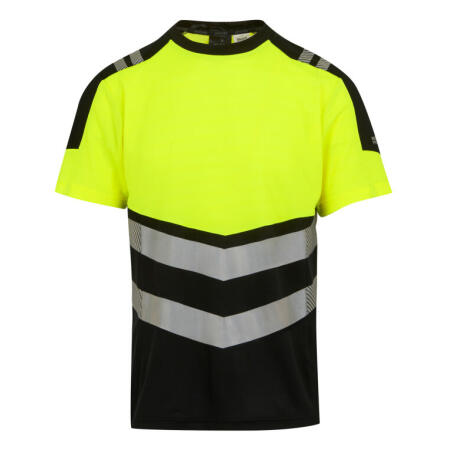 Regatta High Visibility TRS280 Regatta High Visibility Hi-Vis X-Pro T-Shirt Black/Hi-Vis Yellow