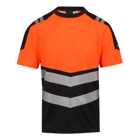 Regatta High Visibility TRS280 Regatta High Visibility Hi-Vis X-Pro T-Shirt Black/Hi-Vis Orange