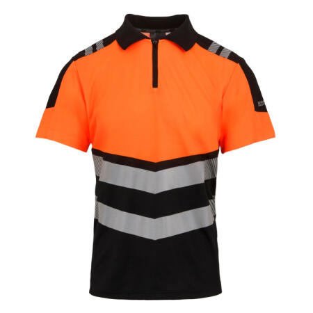 Regatta High Visibility TRS281 Regatta High Visibility Hi-Vis X-Pro Polo Black/Hi-Vis Orange