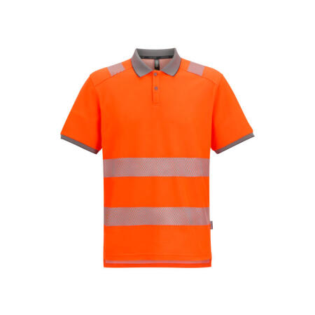 Regatta High Visibility TRS320 REGATTA HIGH VISIBILITY Pro Comfort Polycotton Polo Black/Hi-Vis Orange