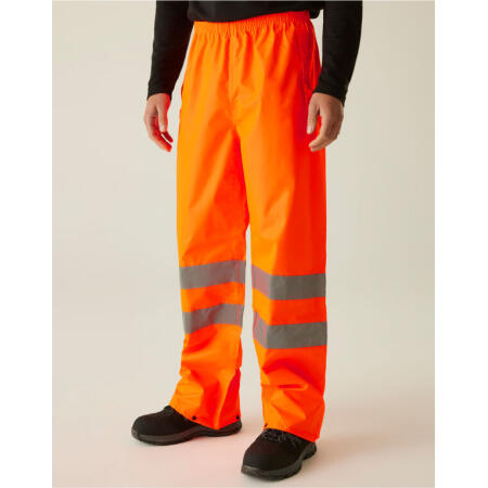 Regatta High Visibility TRW498 Regatta High Visibility Pro Packaway Overtrousers Orange