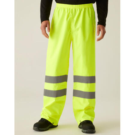 Regatta High Visibility TRW498 Regatta High Visibility Pro Packaway Overtrousers Yellow