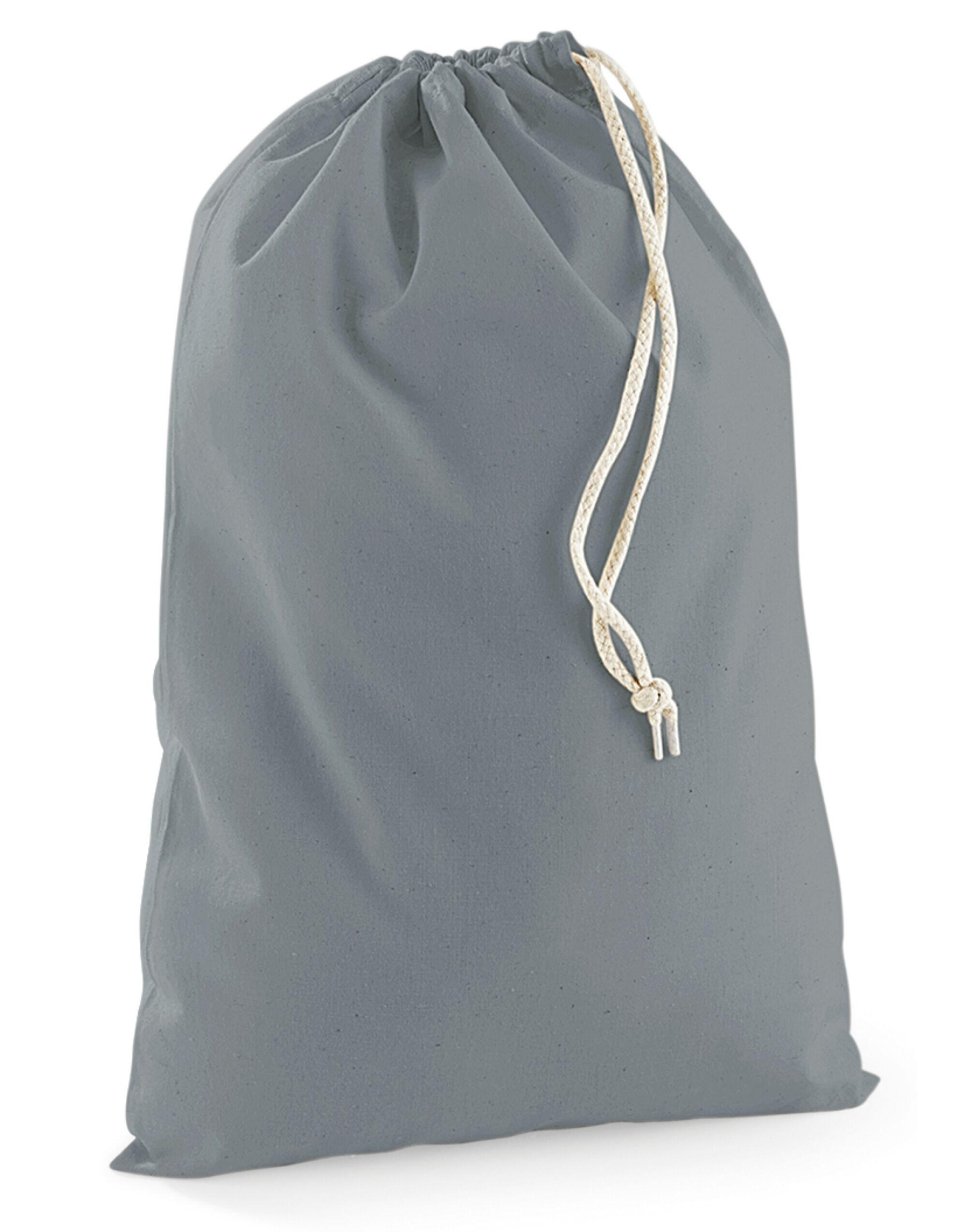Westford Mill Pure Grey Cotton Stuff Bag