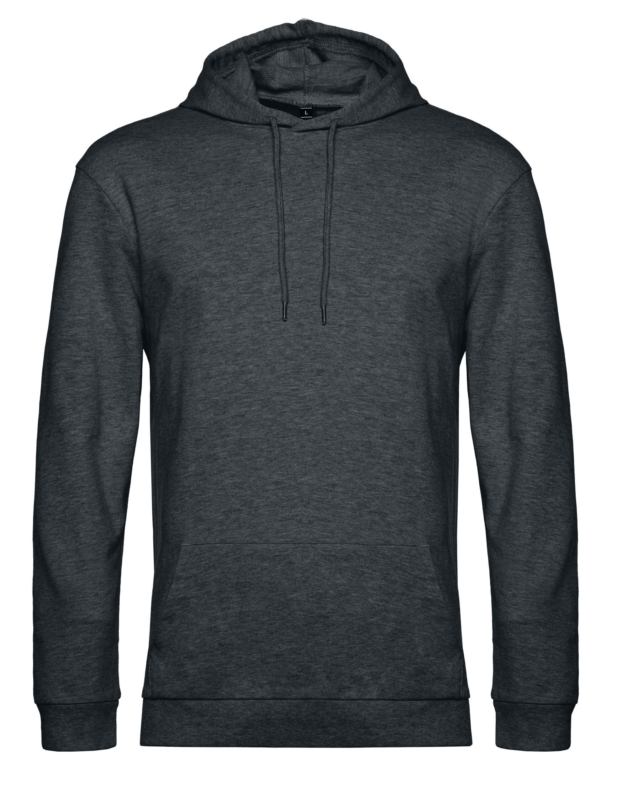 B&C WU03W Men's #Hooded Sweat Heather Asphalt