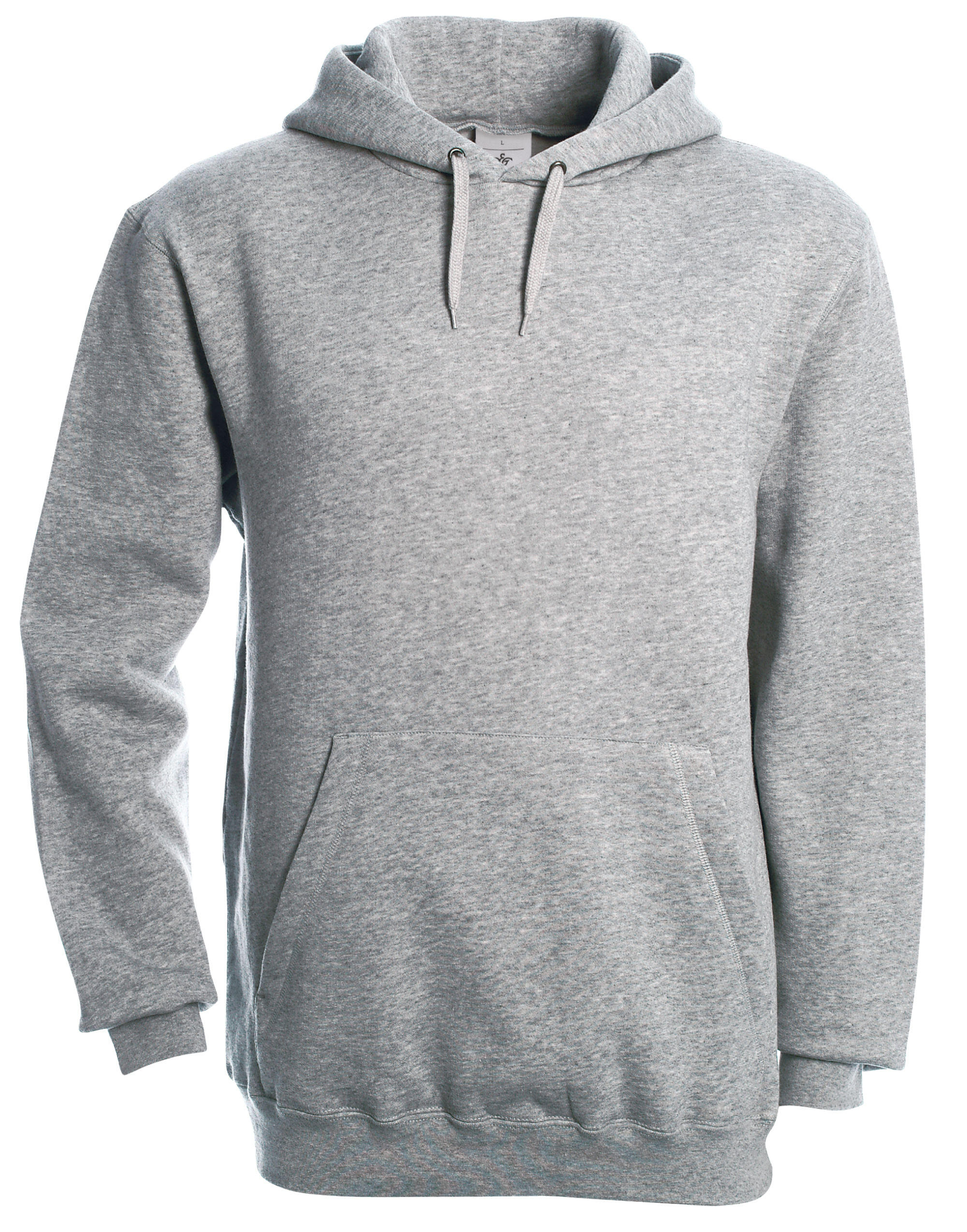 B&C WU620 Hooded Sweatshirt Heather Grey