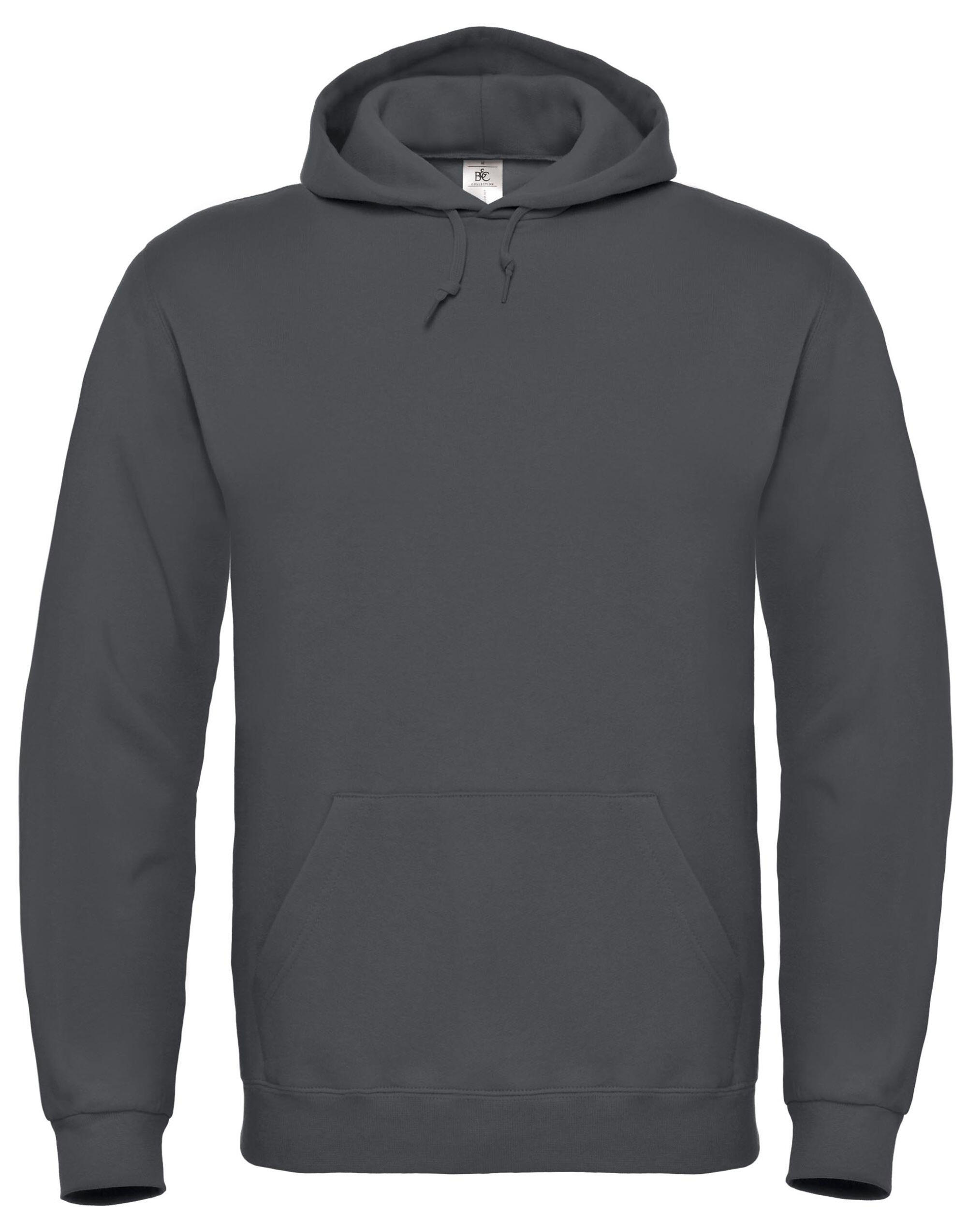 B&C WUI21 ID.003 Cotton Rich Hooded Sweatshirt Anthracite