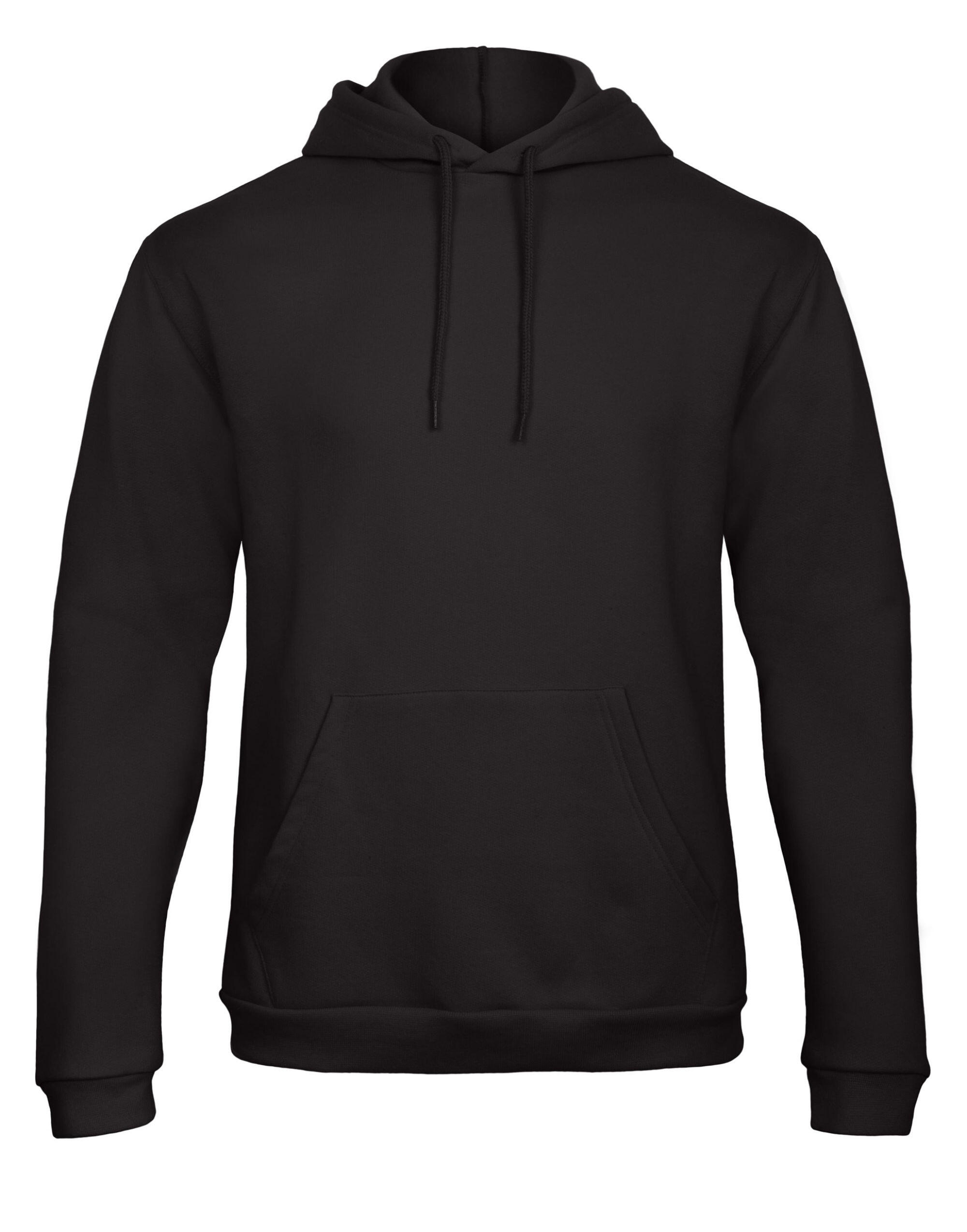 B&C Black Unisex ID.203 50/50 Hooded Sweatshirt