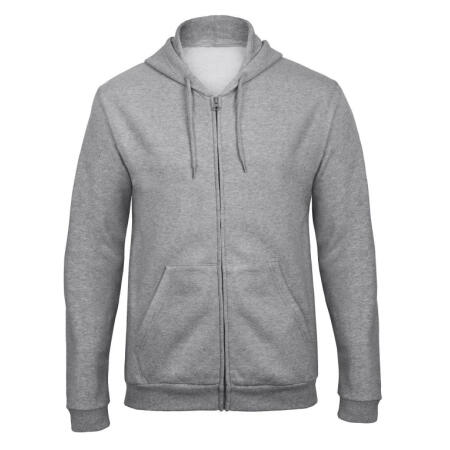 B&C WUI25 B&C Unisex ID.205 50/50 Hood Full Zip Sweat Heather Grey