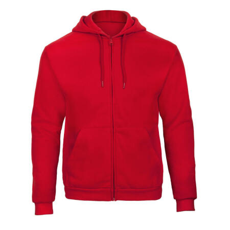 B&C WUI25 B&C Unisex ID.205 50/50 Hood Full Zip Sweat Red