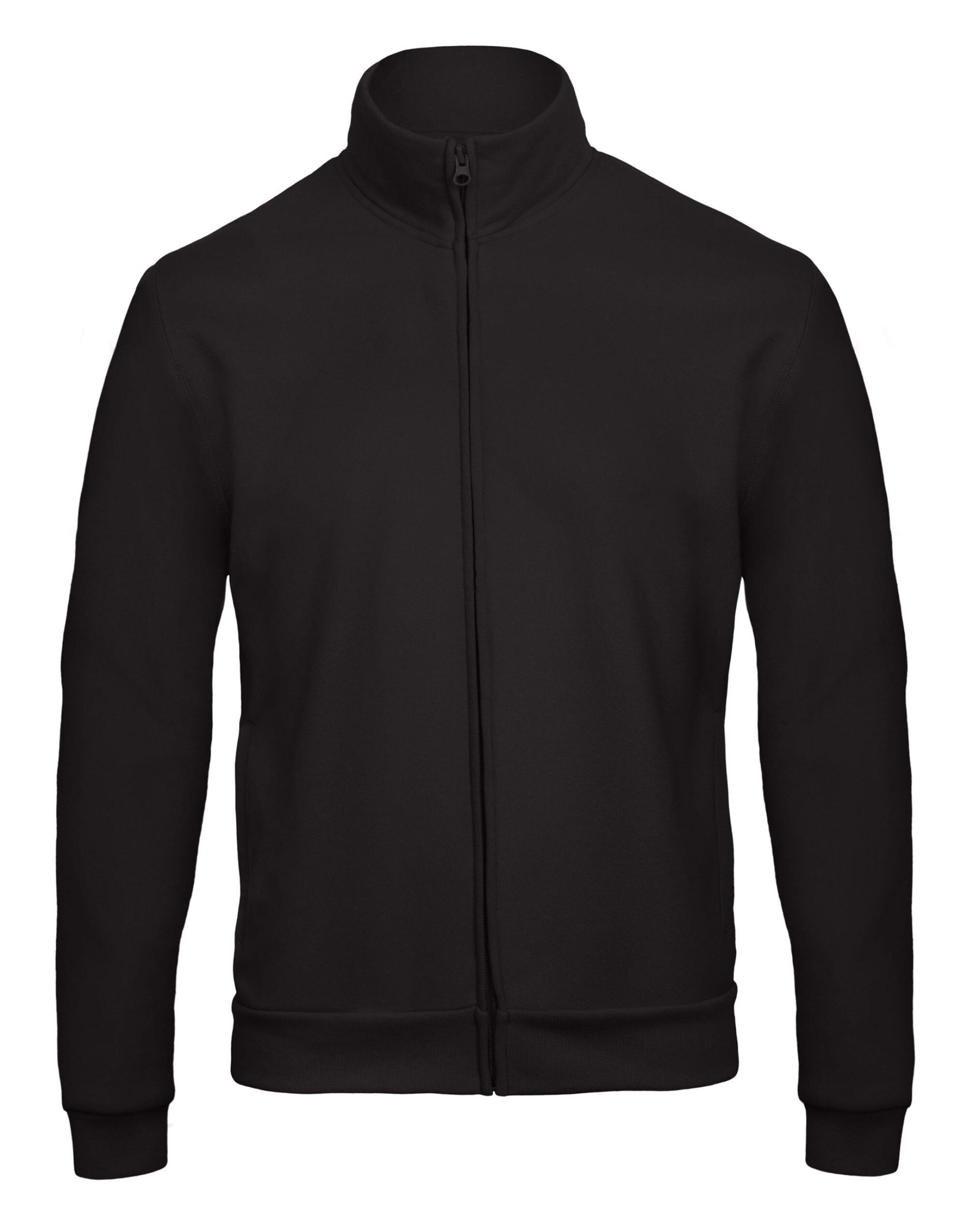 B&C WUI26 Unisex ID.206 50/50 Full Zip Sweat Jacket Black