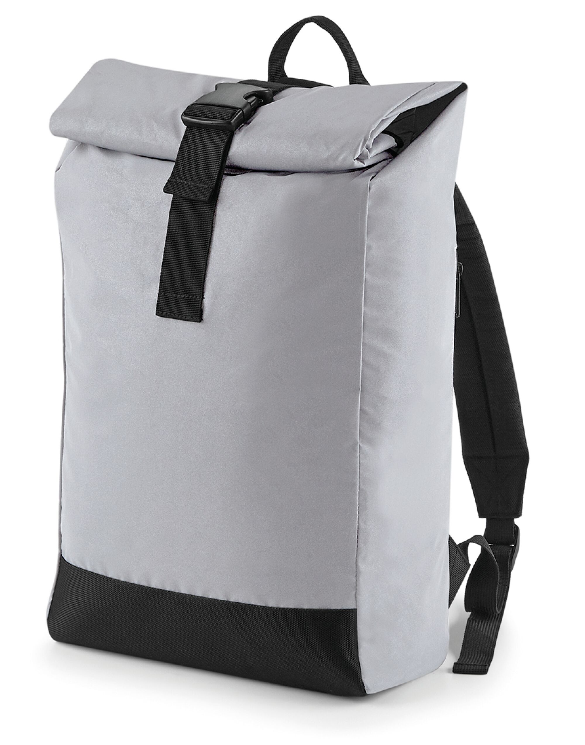 BG138 Reflective Roll-Top Backpack Silver Reflective