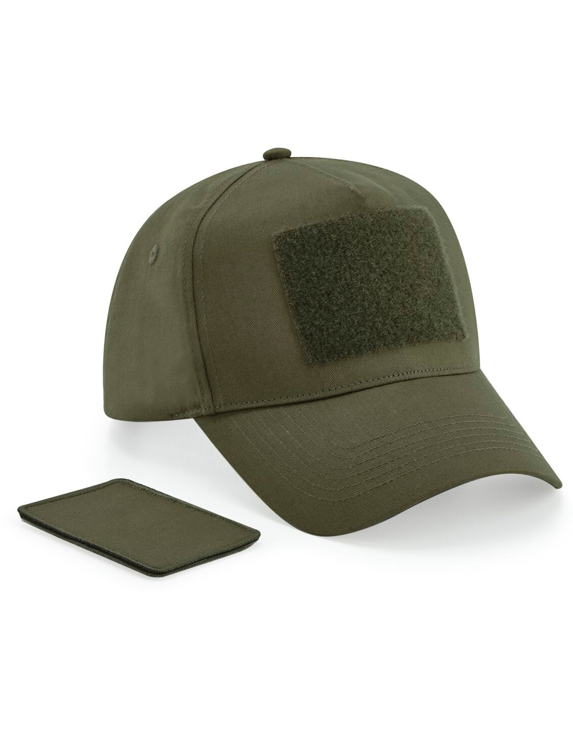B638 Removable Patch 5 Panel Cap Military Green