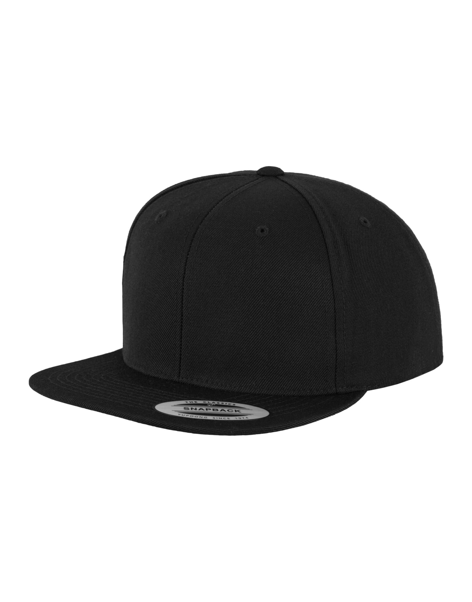 6089M Classic Snapback Cap Black/Black